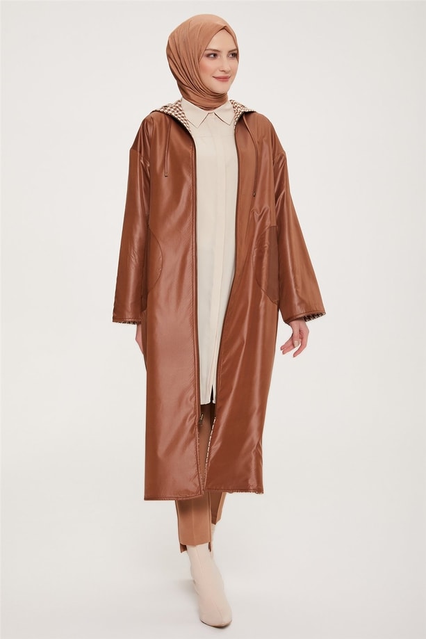 Armine Çift Taraflı Giyilebilen Kaban 22K7809 Camel