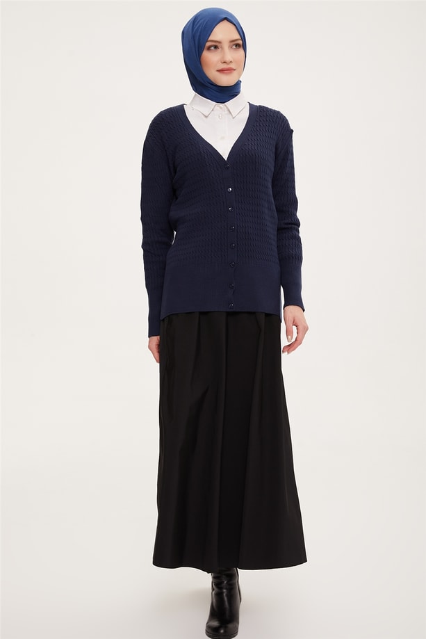 Armine Hırka 22KD9028 Lacivert