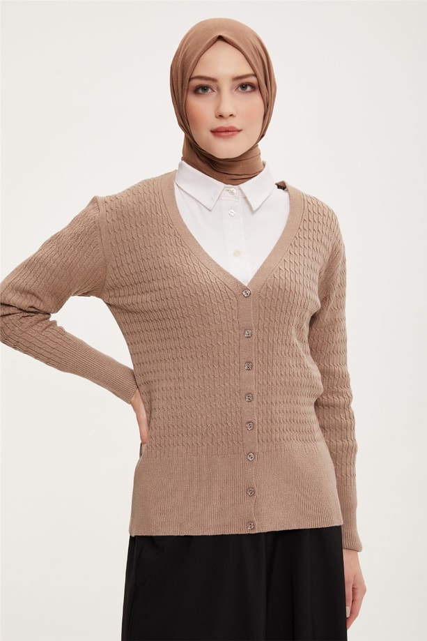 Armine Hırka 22KD9028 Taş