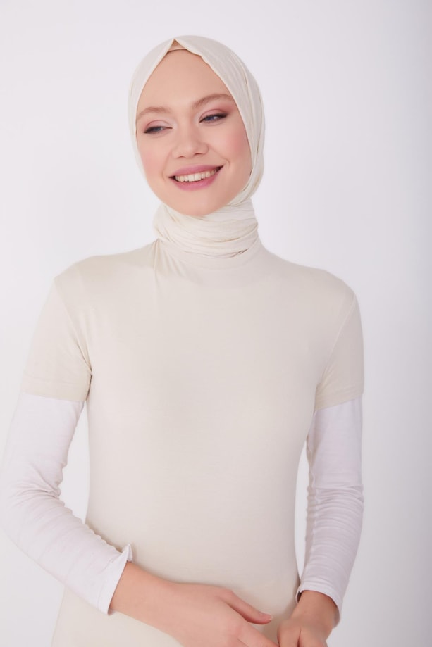 Armine Kısa Kol Badi 22Kd9037-1 Bej