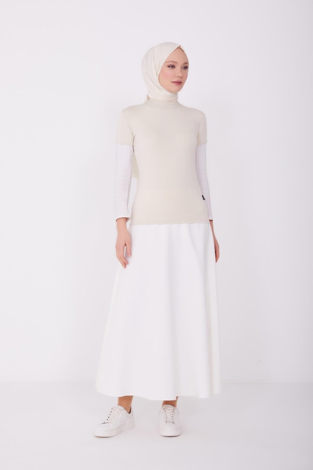 Armine Kısa Kol Badi 22Kd9037-1 Bej