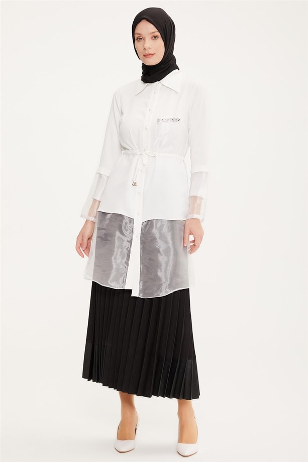 Armine Tunik 22YD3320 Beyaz