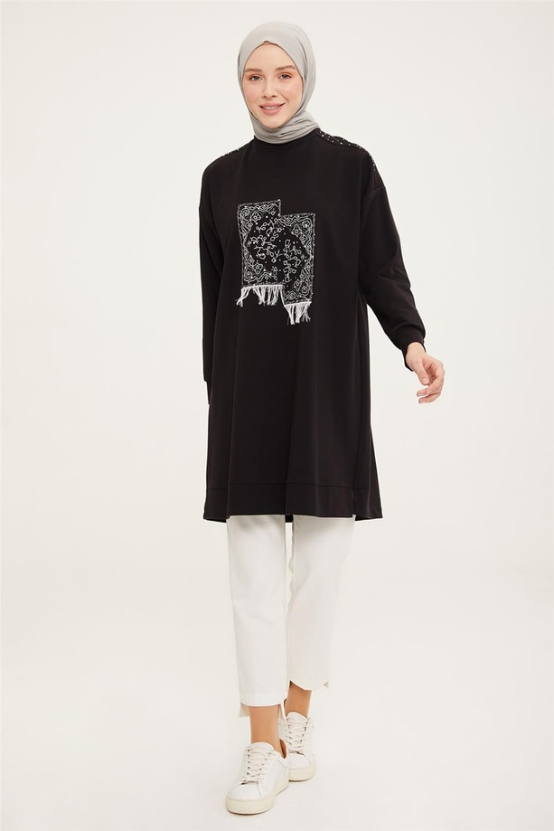 Armine Tunik 22YD3711 Siyah