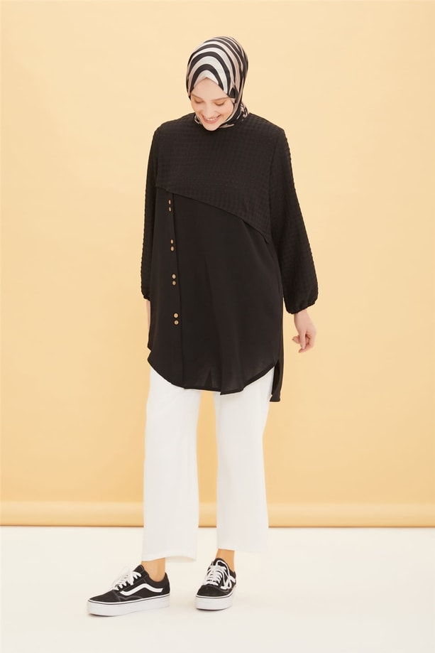 Armine Tunik 22YD4327 Siyah