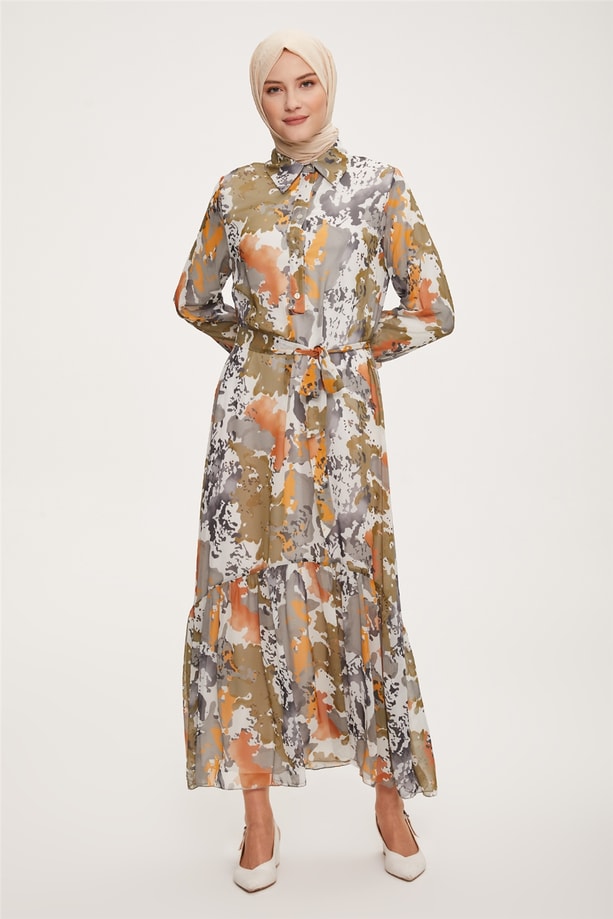 Armine Elbise 22YD4418 Haki
