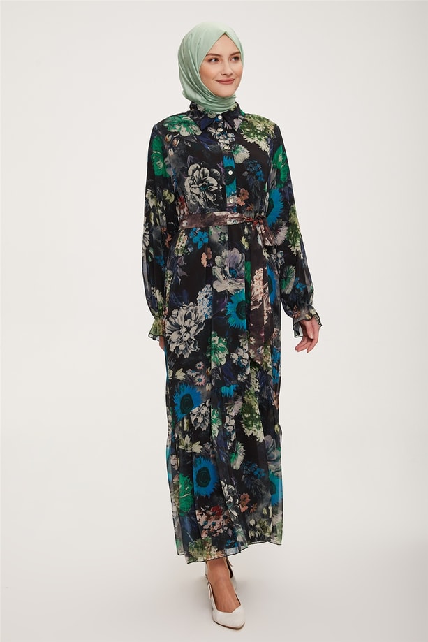 Armine Elbise 22YD4418 Mavi