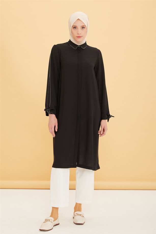 Armine Kolu Bağlanabilir Tunik 22Y4817 Siyah