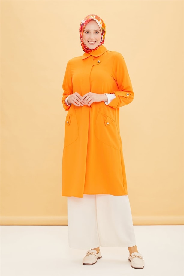 Armine Apolet Detaylı Tunik 22Y4831 Oranj