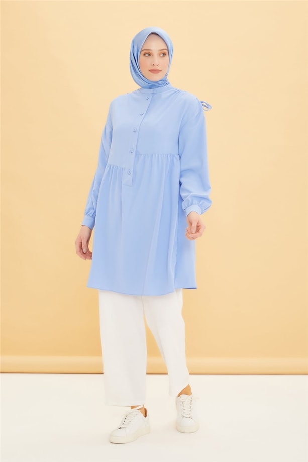 Armine Omzu Tünelli Tunik 22Y4832 Mavi