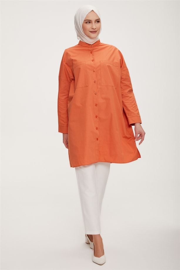22YD7505 Armine Tunik Kiremit