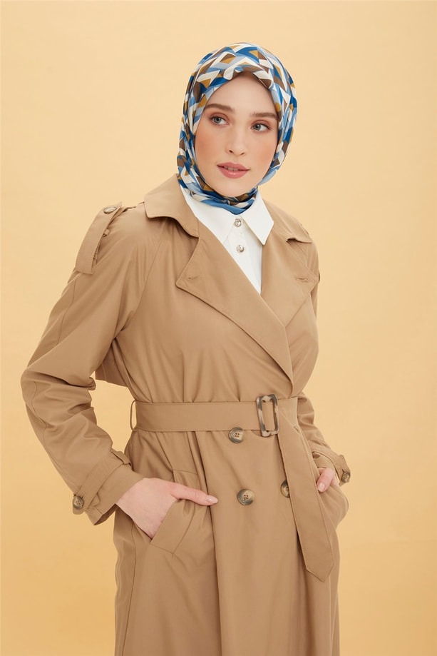 Armine Yumuşak Dokulu Pardesü 22Y8913 Camel