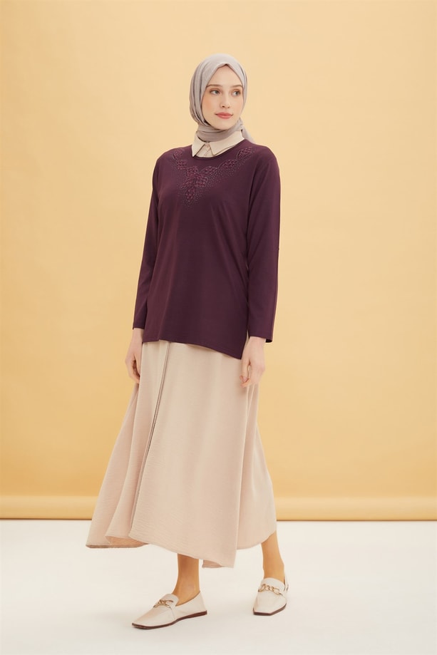 Armine Penye 22YD9021 Mürdüm