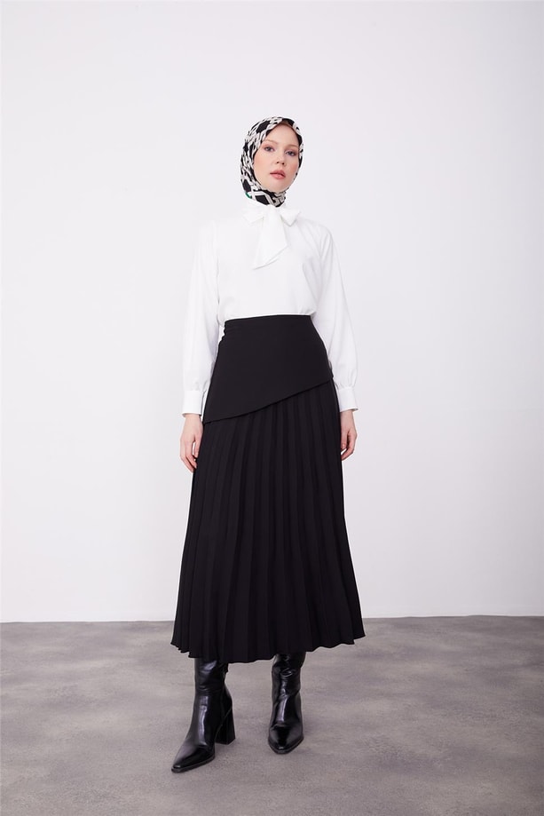 Armine Korsajlı Etek 23K1512 Siyah