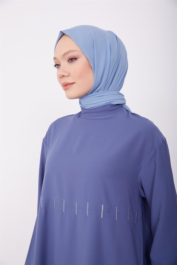 Armine Gold Nakışlı Tunik 23K4718 İndigo