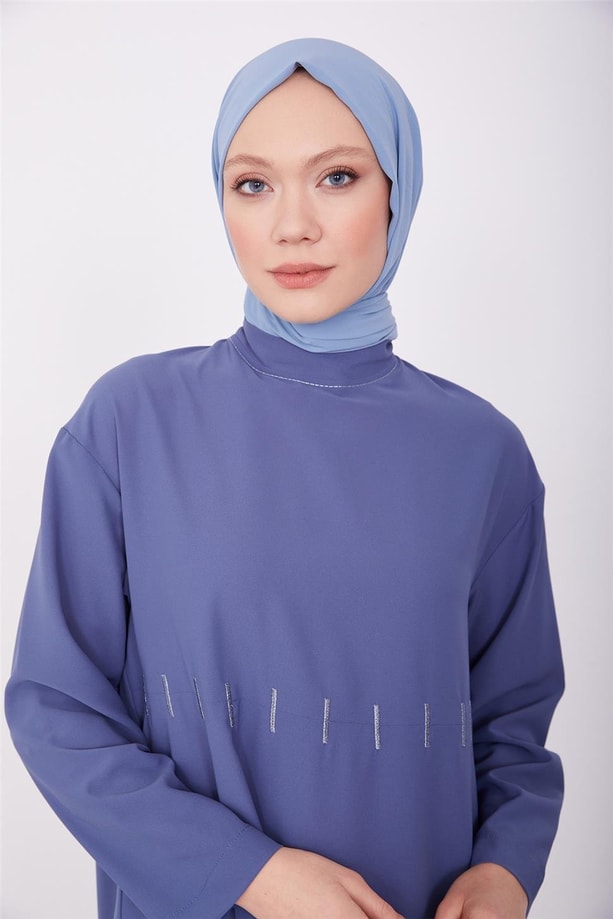 Armine Gold Nakışlı Tunik 23K4718 İndigo