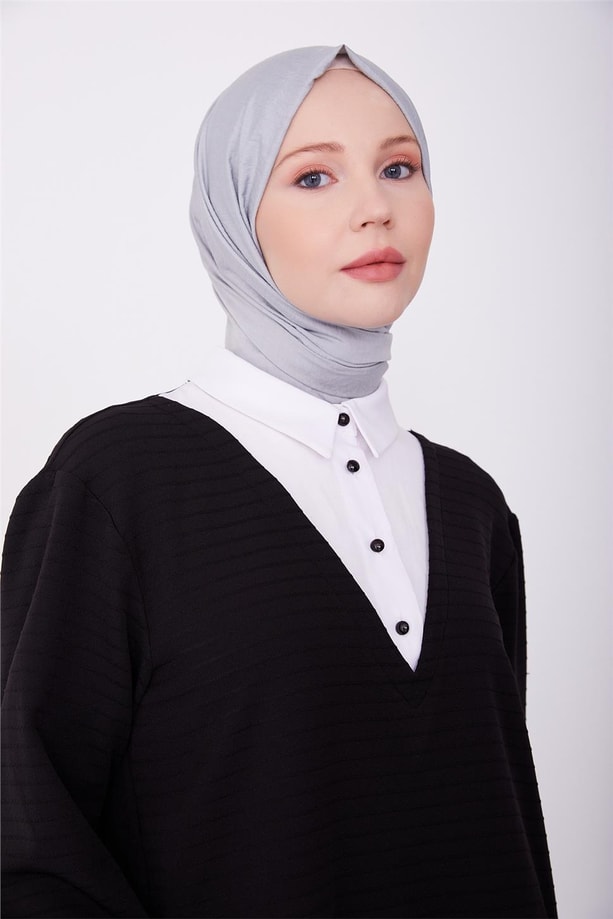Armine Üstü Garnili Ve Ribana Detaylı Pantolonlu Takım 23K6712 Siyah