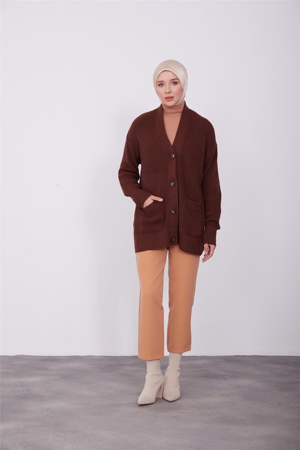 Armine Hırka 23KD8315 Acı Kahve