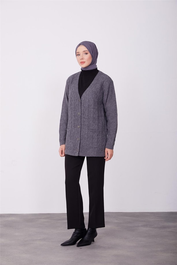 Armine Hırka 23KD9008 Antrasit