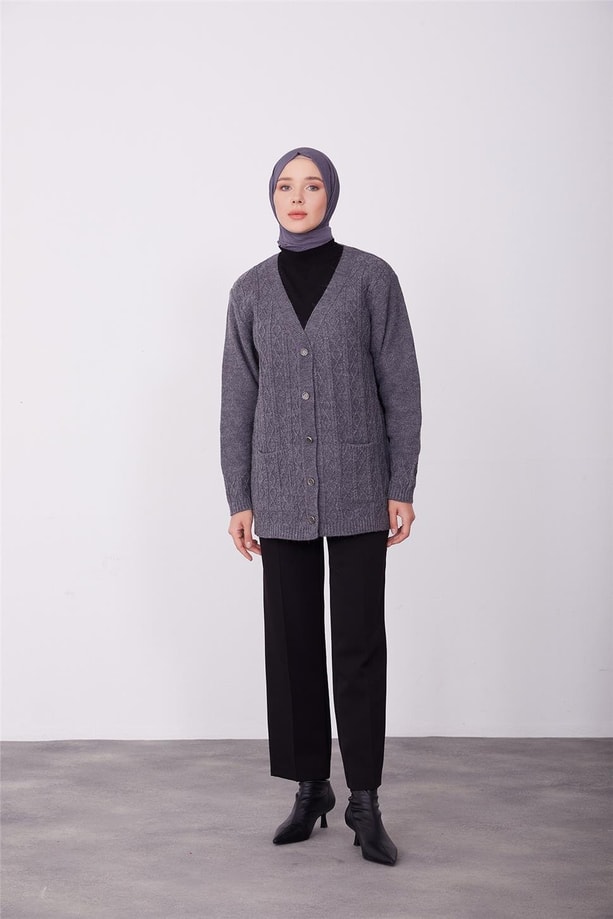 Armine Hırka 23KD9008 Antrasit