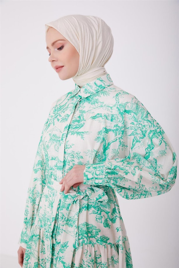 Armine Elbise 23YD2408 Yeşil
