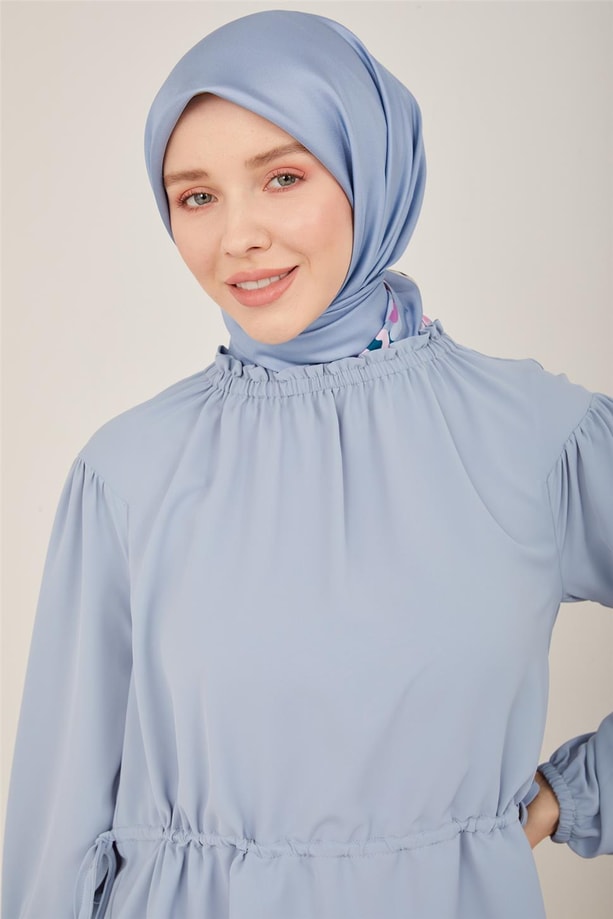 Armine Beli Ayarlanabilir Bluz 23Y3331 Gri Mavi