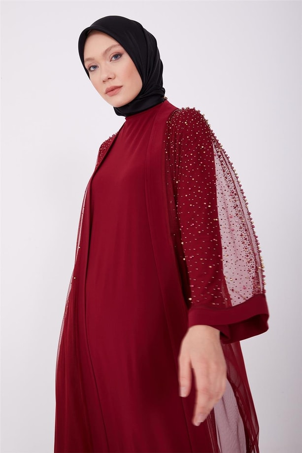 Armine Abiye Elbise 23Yd3346 Bordo