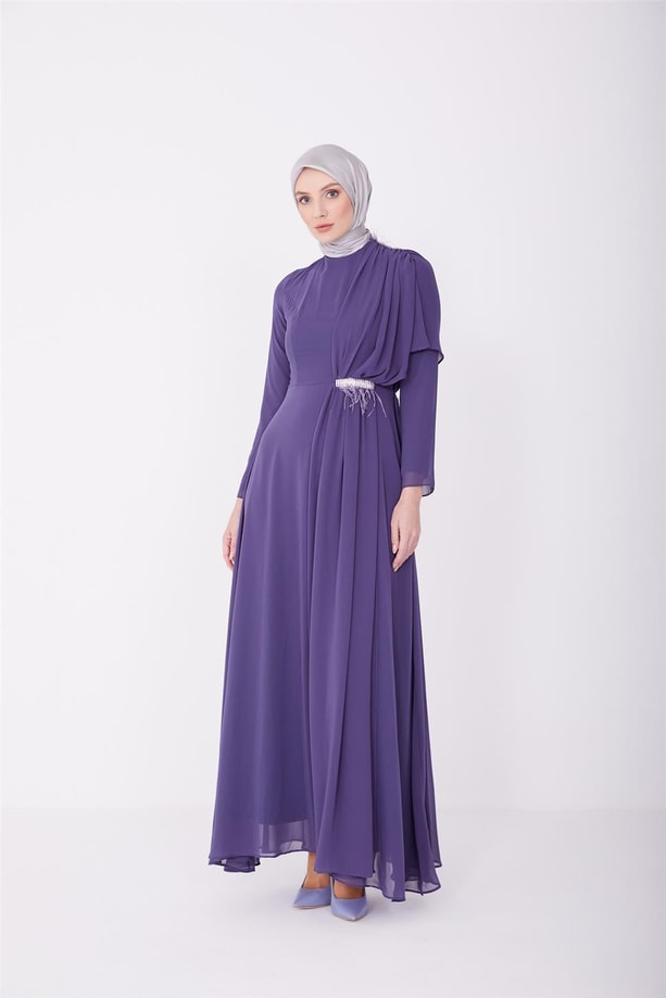 Armine Abiye Elbise 23YD3347 İndigo