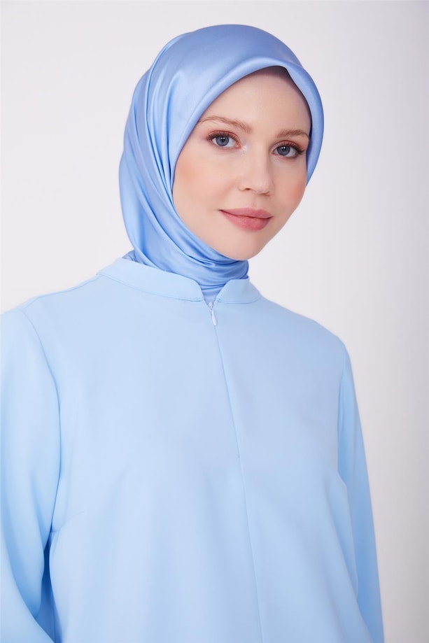 Armine Önü Gizli Fermuar Detaylı Bluz 23Y3359 Bebe Mavi