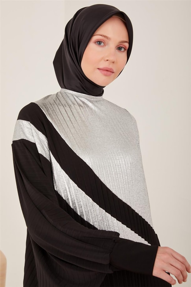 Armine Elbise 22KD3368 Gümüş