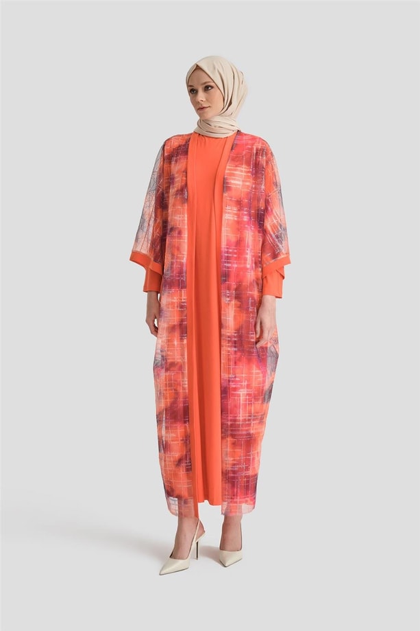 Armine Abiye Elbise 23YD3371 Oranj