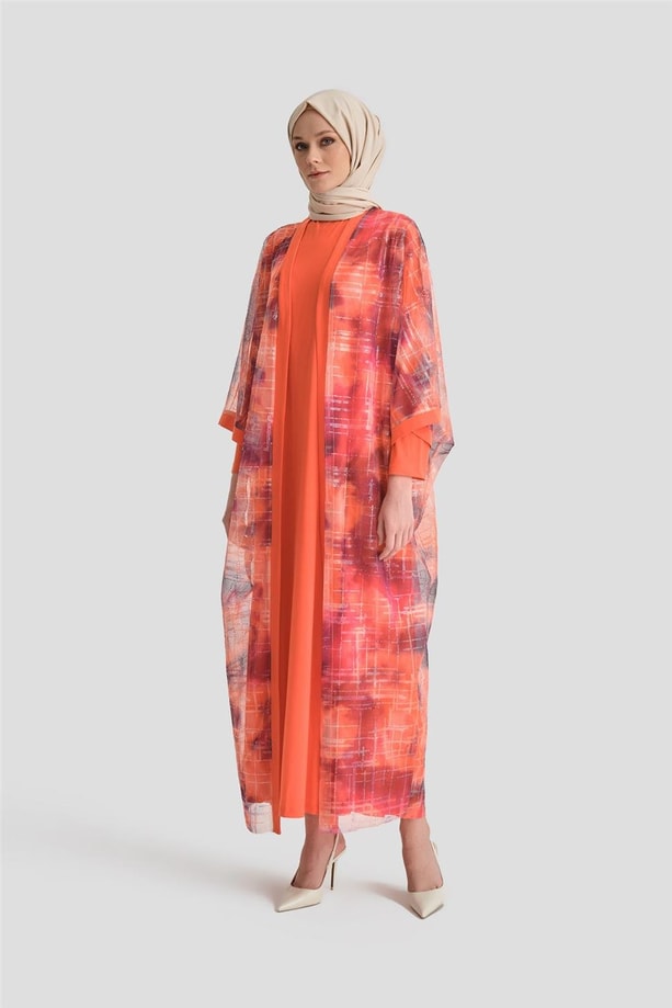 Armine Abiye Elbise 23YD3371 Oranj