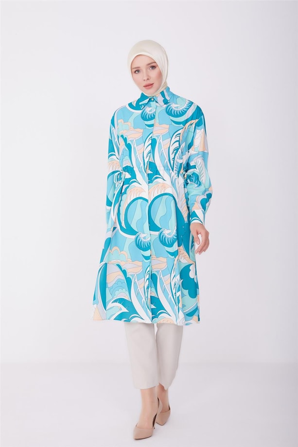 Armine Beli Ayarlanabilir Tunik 23Y4462 Deniz Yeşili