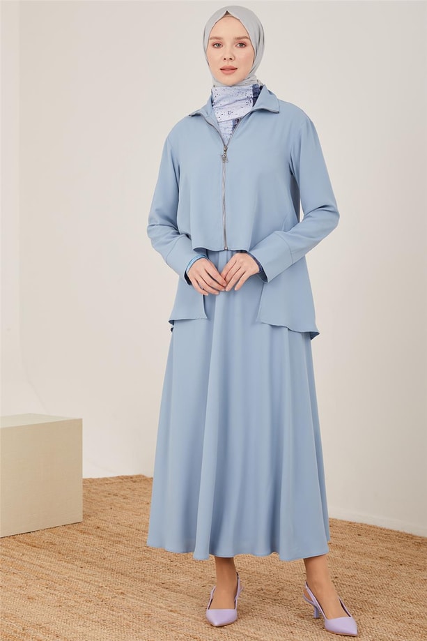 Armine Rahat Üçlü Takım 22K6518 Gri Mavi