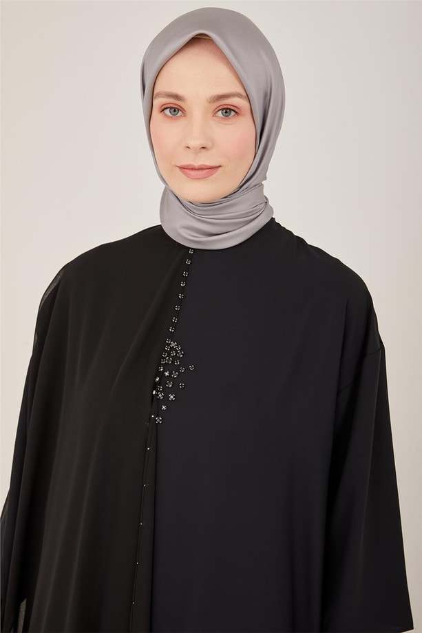 Armine Şifon Ve Taşlı Takım 23Y6614 Siyah
