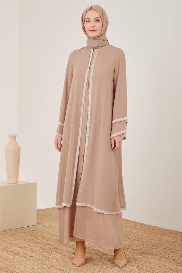 Armine Şık Abaya 23Y8400 Bej