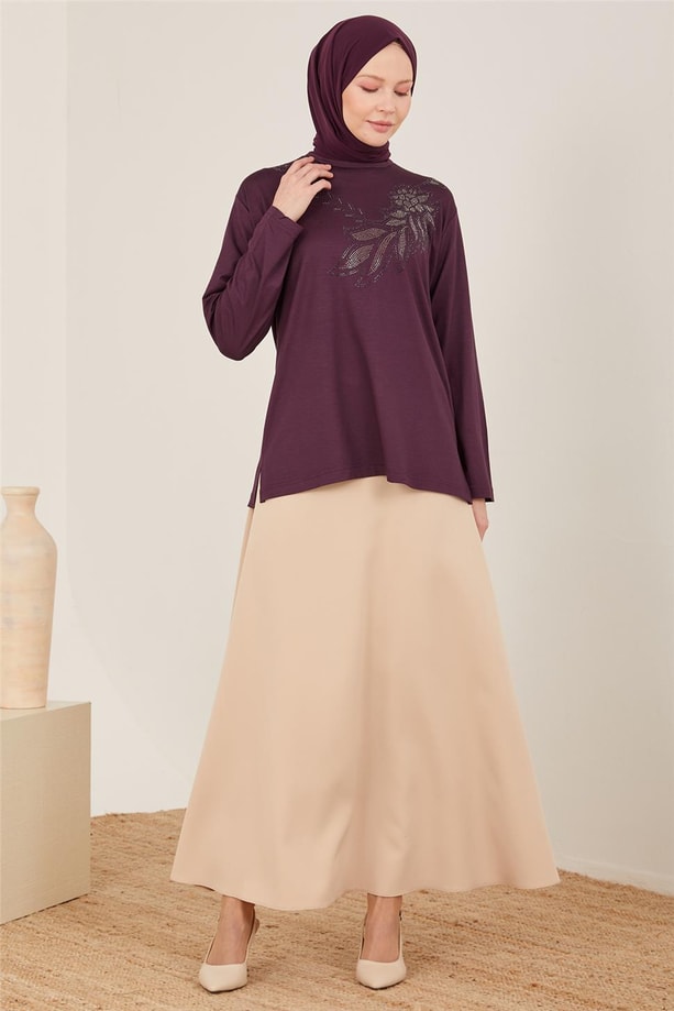 Armine Penye 23YD9004 Mürdüm