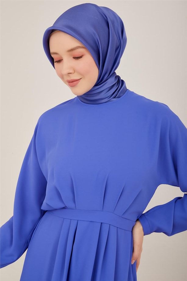 Armine Beli Pile Detaylı Aller Kuşaklı Elbise 23Y9613 Morcivert