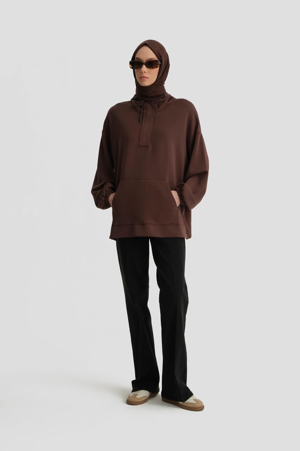 Armine Tunik 24KH4227 Kahverengi