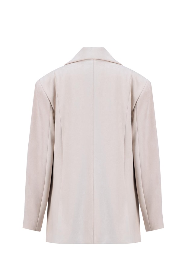 Armine Süet Blazer Ceket 24K5710 Bej