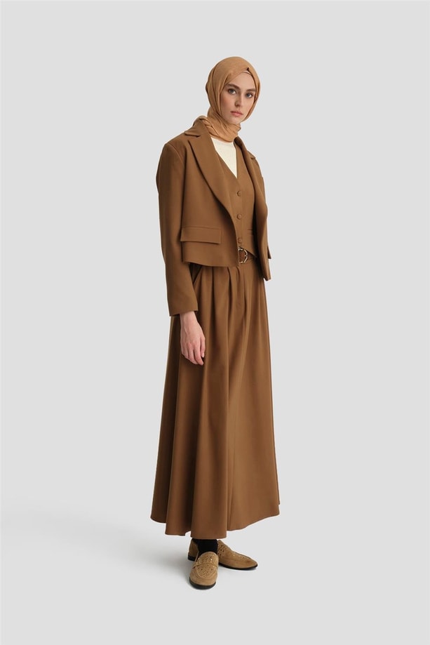 Armine Yelekli Takım 24K6906 Taba