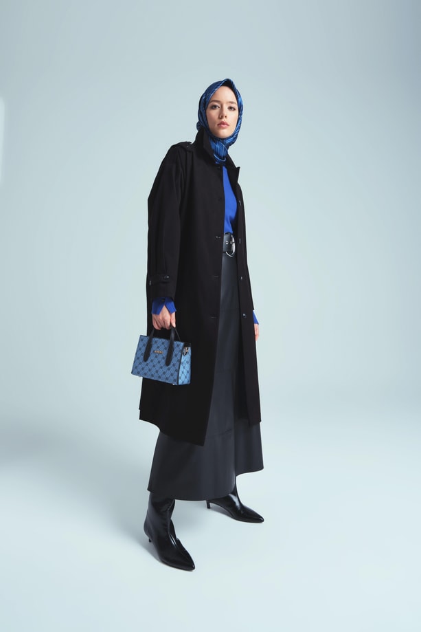 Armine Yarım Astarlı Pamuk Kap 24K7516 Siyah