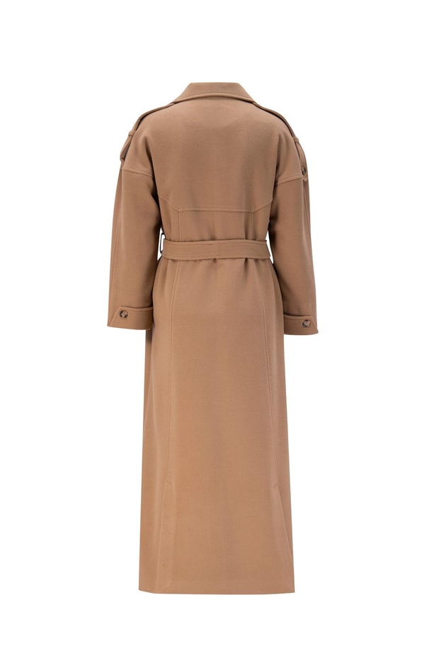 Armine Kup Kesikli Manto 24K8107 Camel
