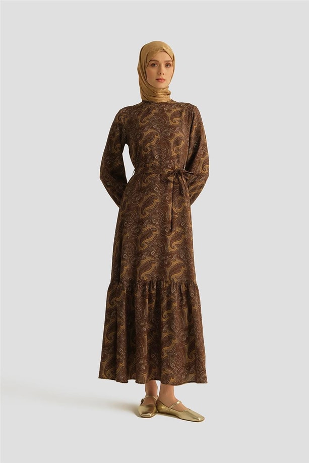 Armine Trend Elbise 25YT906 Kahverengi