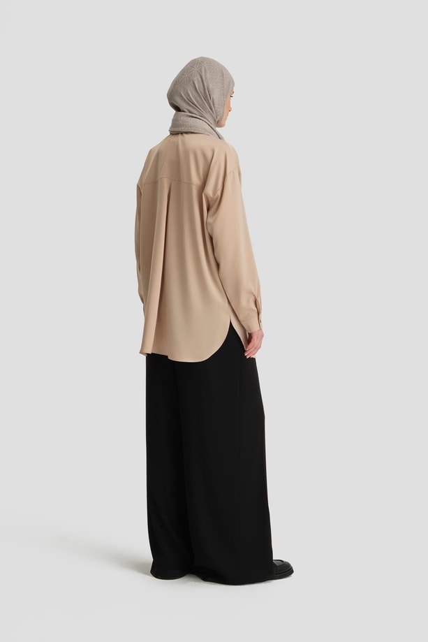 Armine Gömlek 24KD9240 Bej