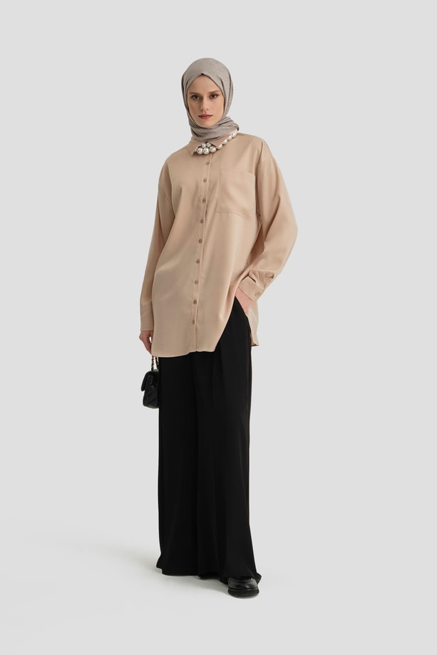 Armine Gömlek 24KD9240 Bej