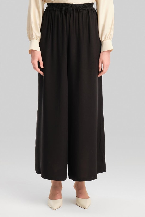 Armine Beli Lastikli Basic Pantolon 24Y2614 Siyah