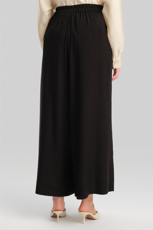 Armine Beli Lastikli Basic Pantolon 24Y2614 Siyah