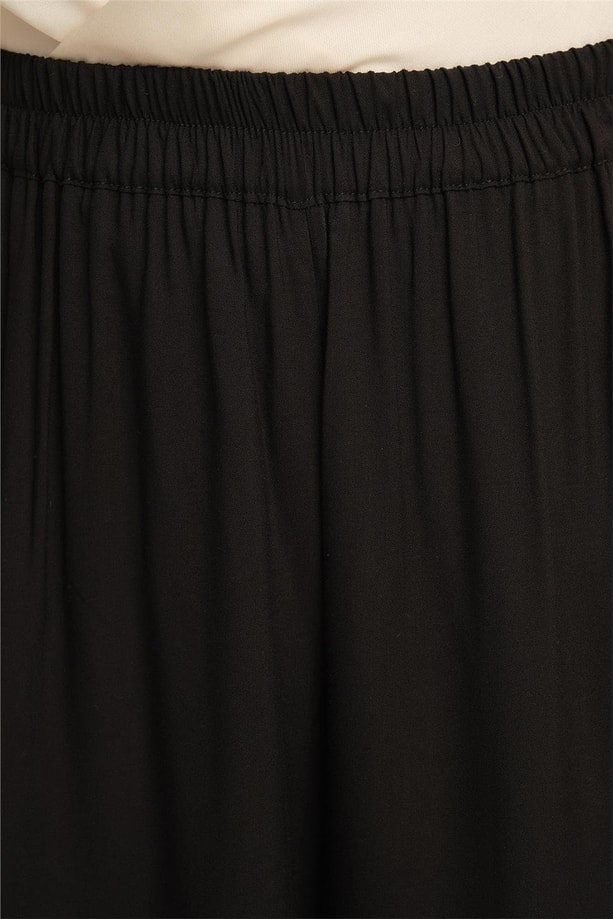 Armine Beli Lastikli Basic Pantolon 24Y2614 Siyah
