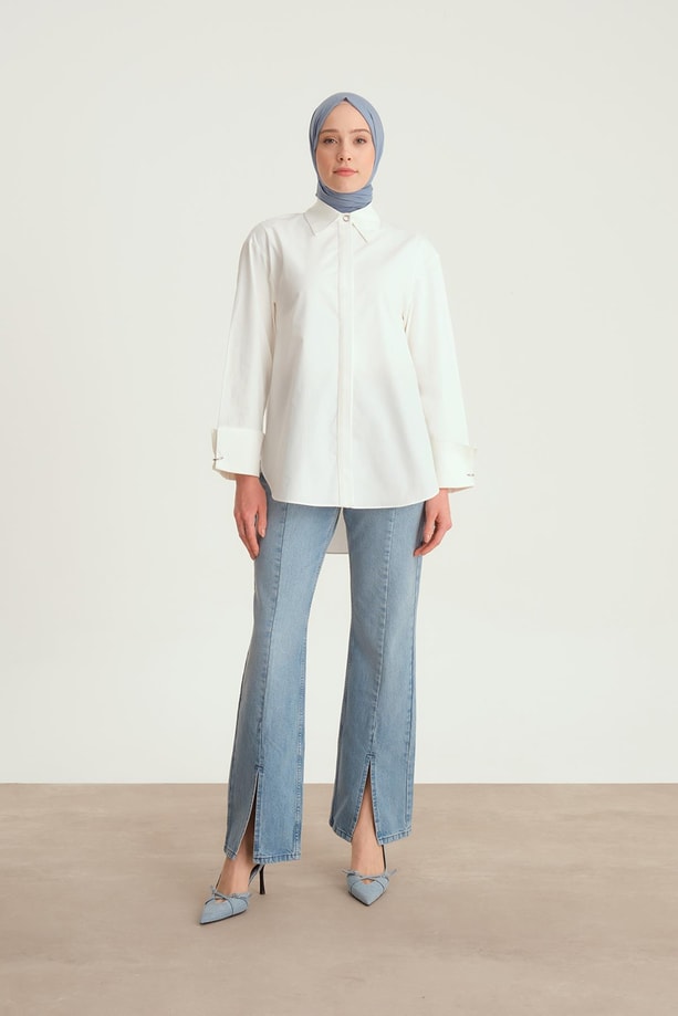 Armine Denim Pantolon 24YD3405 Açık Mavi