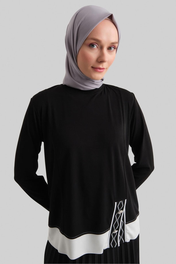 Armine Etekli Takım 24YD4411 Siyah